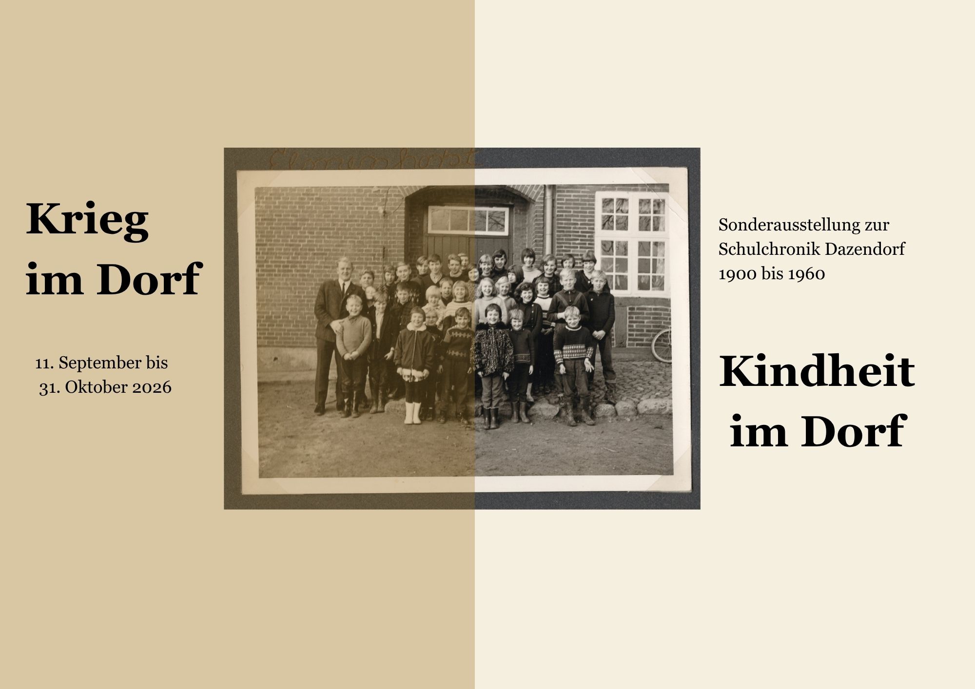 10.09.2026 – Vernissage zur Ausstellung „Krieg im Dorf. Kindheit im Dorf“